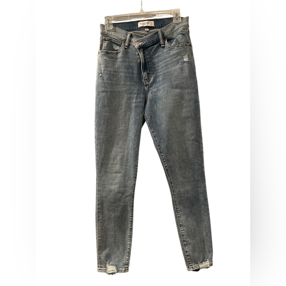 Abercrombie & Fitch Supper Skinny Ankle High Rise Women’s Blue Jeans Size 28/6R - Picture 3 of 7